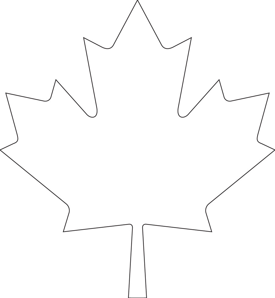 900x975 downloadable maple leaf template for your canada day crafts - Canadian Leaf Drawing