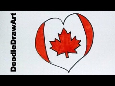 480x360 Happy Canada Day! - Canadian Maple Leaf Drawing