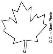178x179 outlined canadian maple leaf red line cartoon drawing - Canadian Maple Leaf Drawing