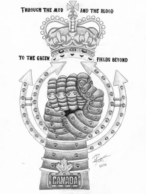 489x650 stunning canadian military drawings and illustrations for sale - Canadian Soldier Drawing