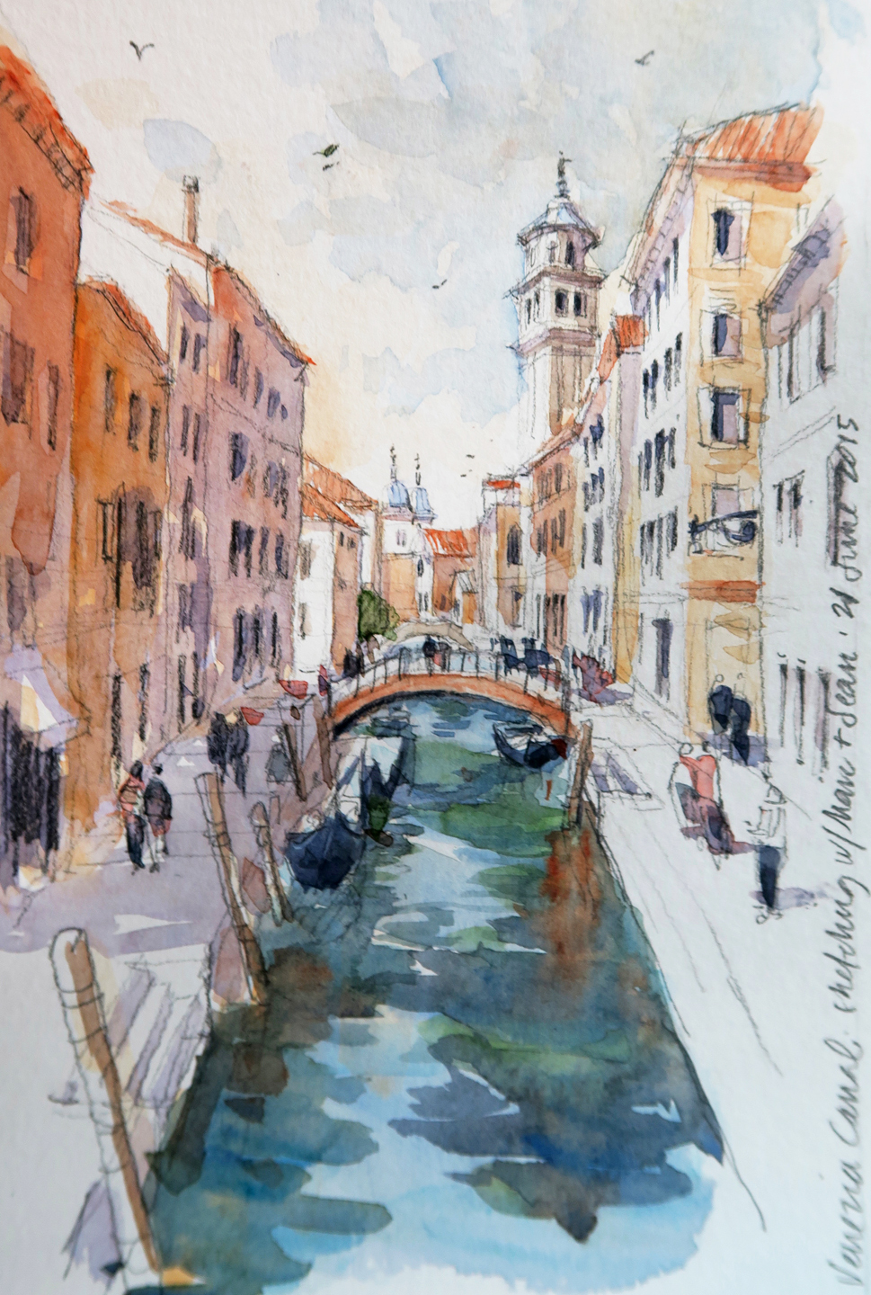 Canal Drawing at PaintingValley.com | Explore collection of Canal Drawing