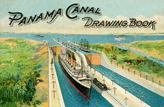 240x157 panama canal drawing book, advertisement on the back - Canal Drawing