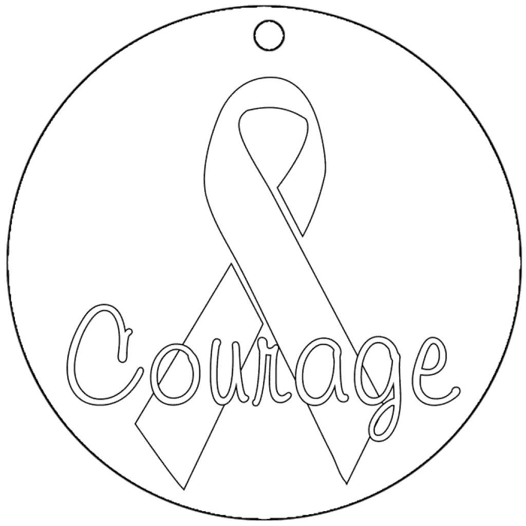 1024x1024 breast cancer pink ribbon coloring pages drawing personal - Cancer Ribbon Drawing