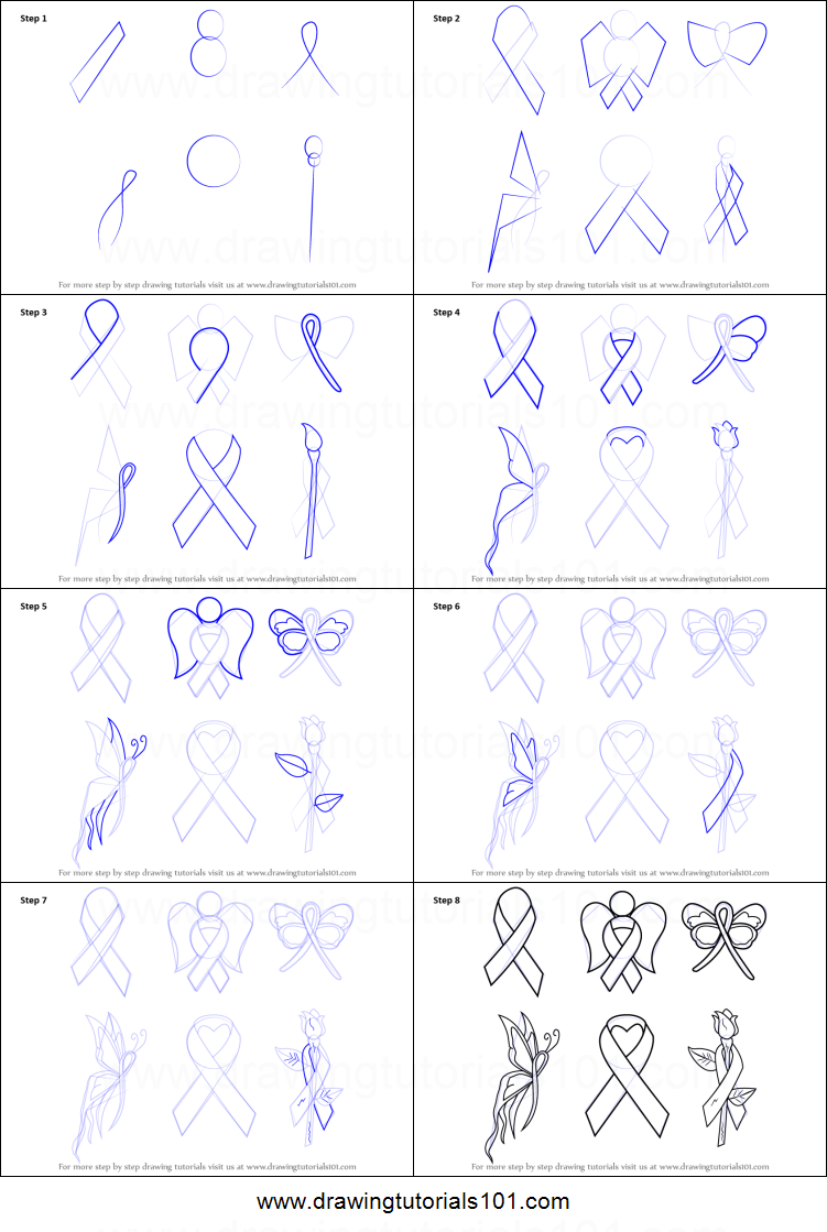 Cancer Ribbon Drawing at PaintingValley.com | Explore collection of ...