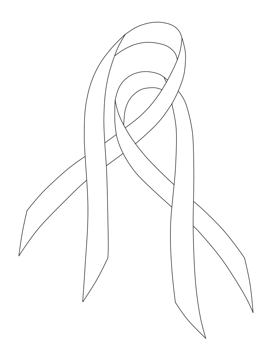 900x1178 cancer drawing ribbon wing for free download - Cancer Ribbon Drawing