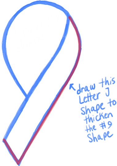 380x540 how to draw awareness ribbons for causes such as breast cancer - Cancer Ribbon Drawing