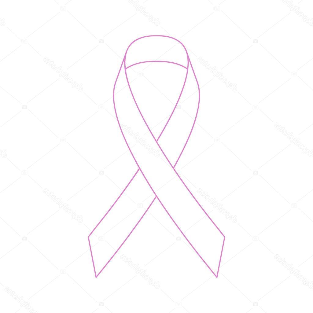 1024x1024 best stock illustration pink ribbon breast cancer awareness images - Cancer Ribbon Drawing