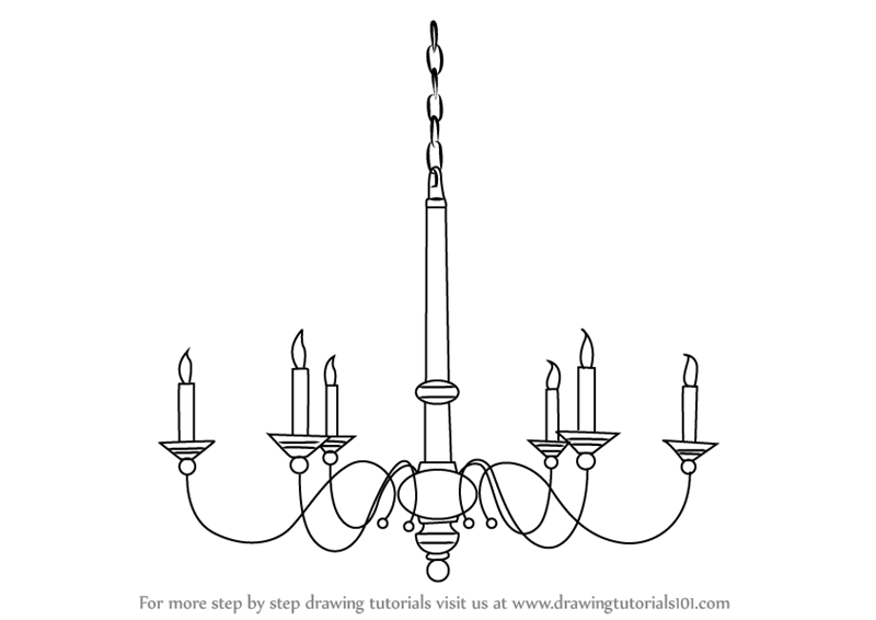 800x566 chandeliers drawing line for free download - Candelabra Drawing