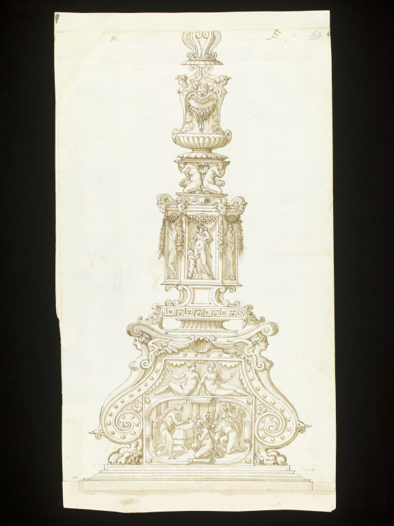576x768 design for a candelabra - Candelabra Drawing