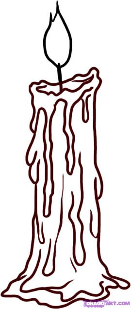 270x634 how to draw a candle, step - Candle Drawing