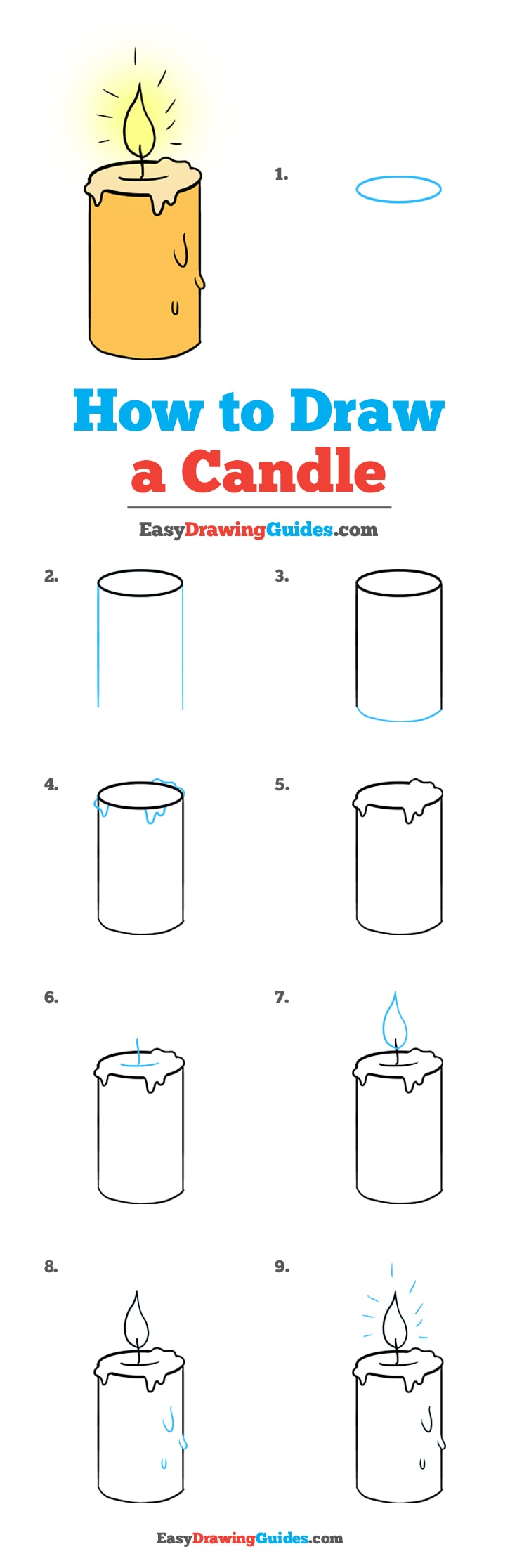 736x2232 how to draw a candle - Candle Drawing