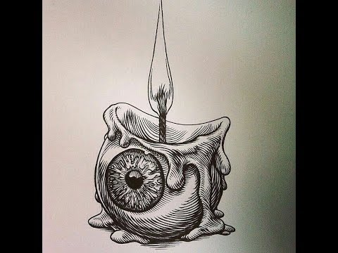 480x360 how to draw candle eye with pencil make a horror step - Candle Drawing