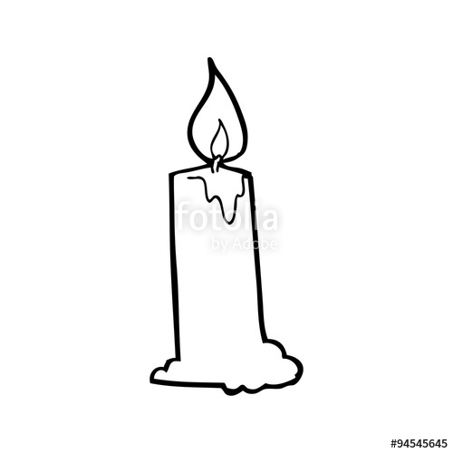 500x500 line drawing cartoon candle stock image and royalty free vector - Candle Drawing