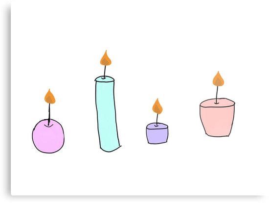 550x414 tumblr candle drawing color metal prints - Candle Drawing