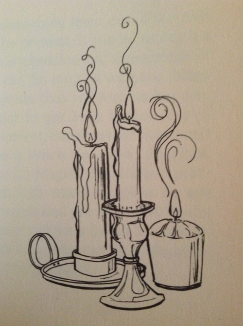 500x669 candles flickering sketch discovered - Candle Drawing