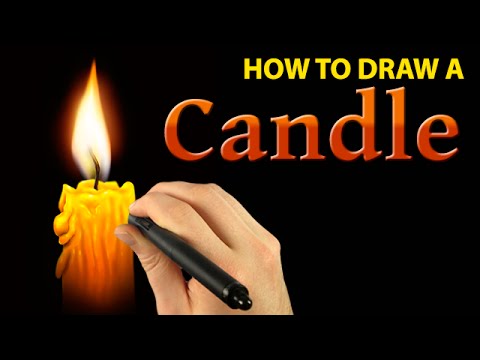 480x360 how to draw a candle with corel painter - Candle Flame Drawing