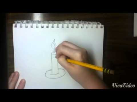 480x360 how to draw a candle with a flame - Candle Flame Drawing