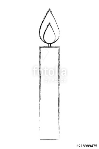 334x500 burning candle flame hot decoration vector illustration hand - Candle Flame Drawing