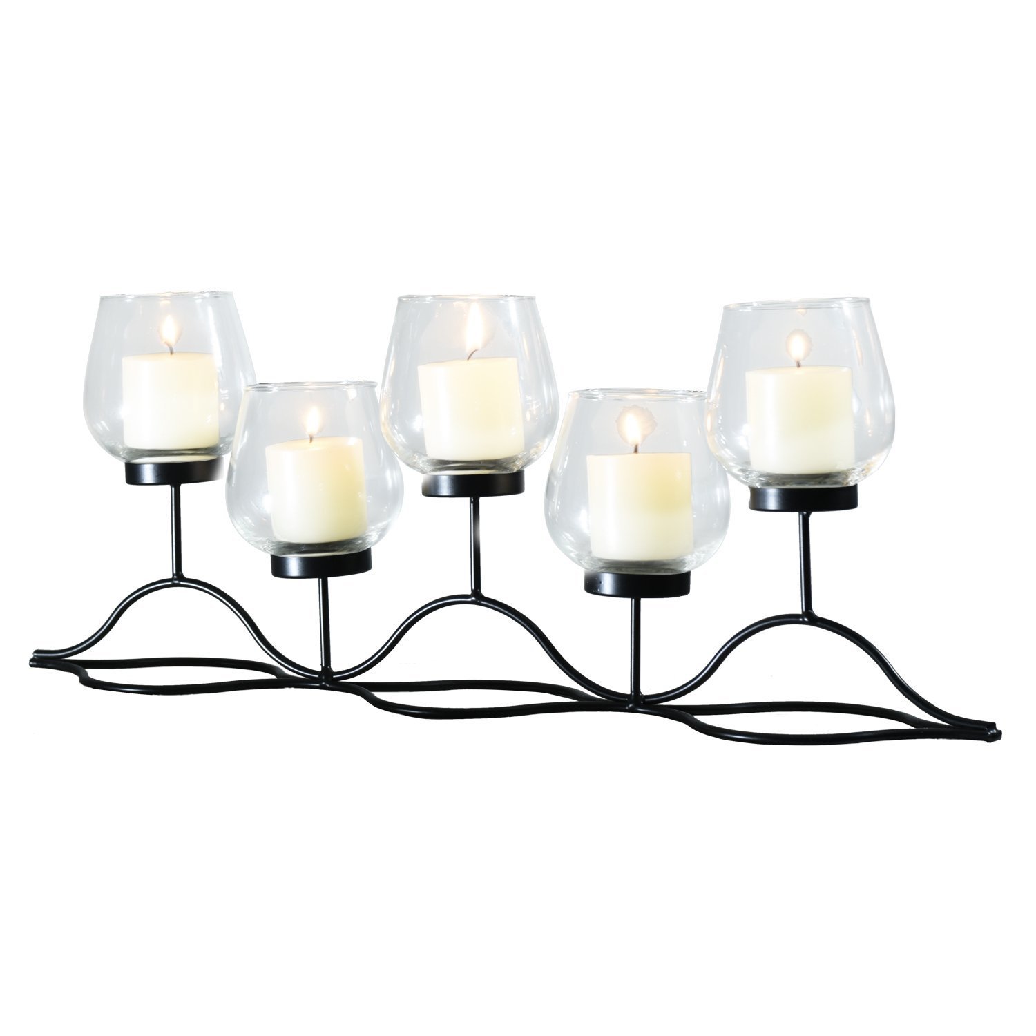 1500x1500 Elegan Metal Wave Stand With Glass Table Candle Holder - Candle Holder Drawing