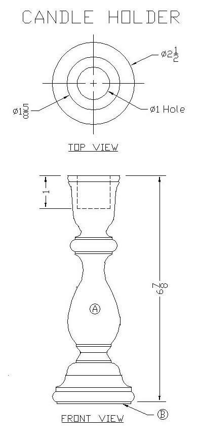 391x868 how to make wooden candle holders - Candle Holder Drawing