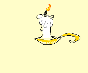 300x250 old fashioned candle in a candle holder drawing - Candle Holder Drawing