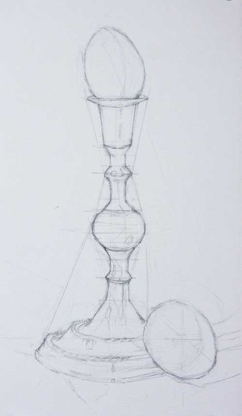 500x859 Drawing A Candle Holder Mockingbirds - Candle Holder Drawing