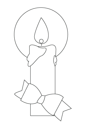 300x450 Christmas Candlelight Drawing Childrens Drawings - Candle Light Drawing