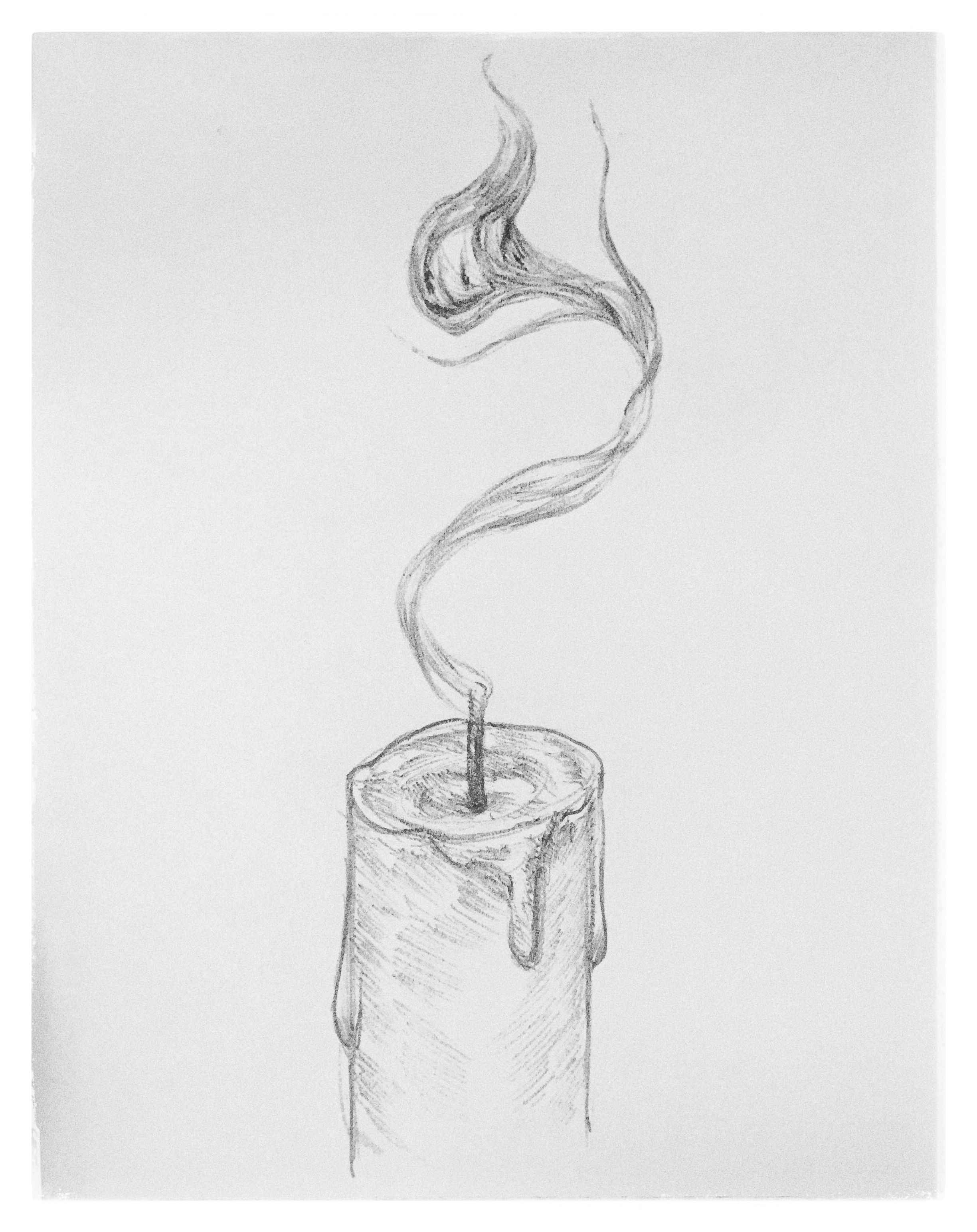 2448x3087  - Candle Pencil Drawing