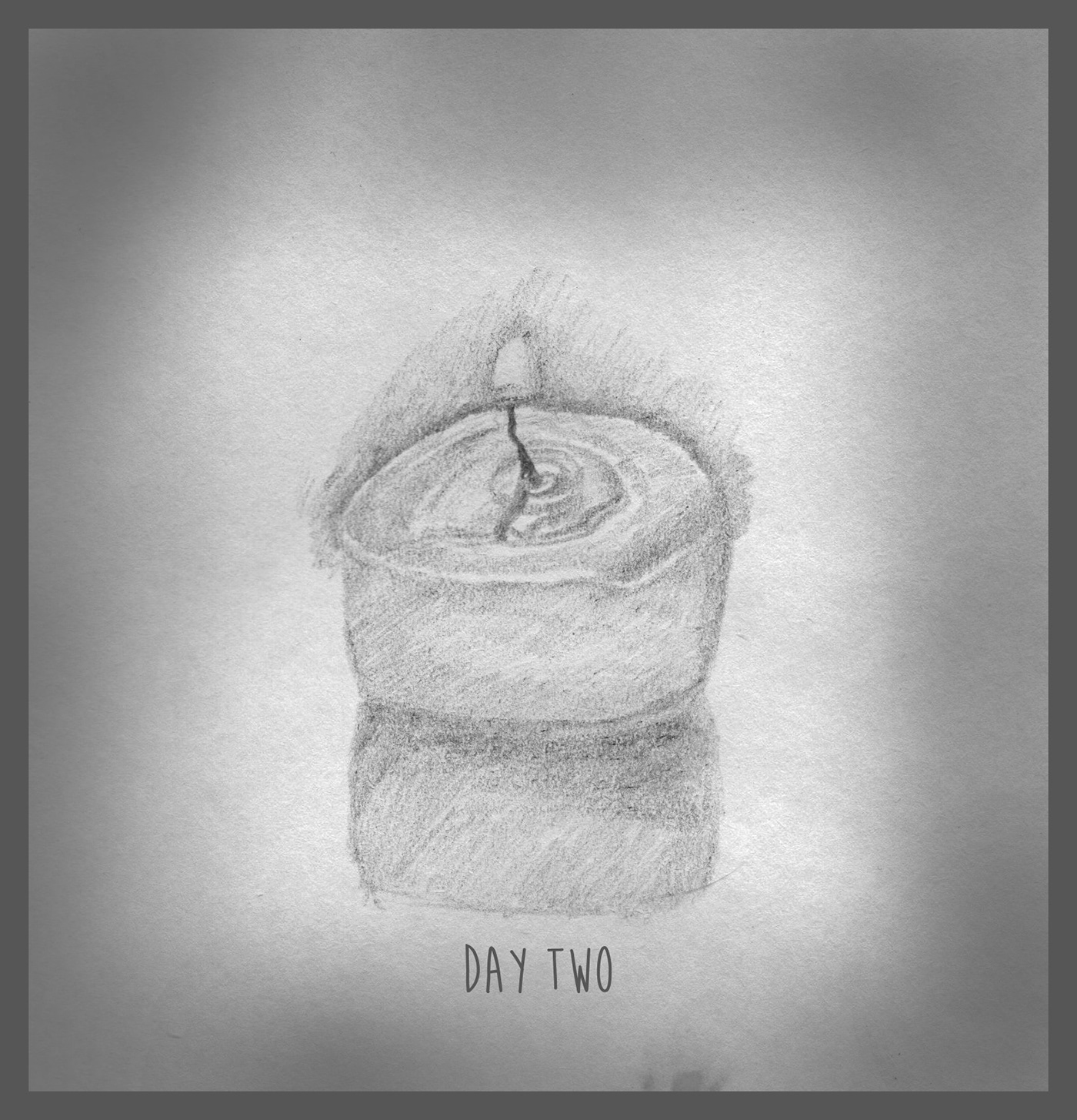 1400x1455 Week - Candle Pencil Drawing