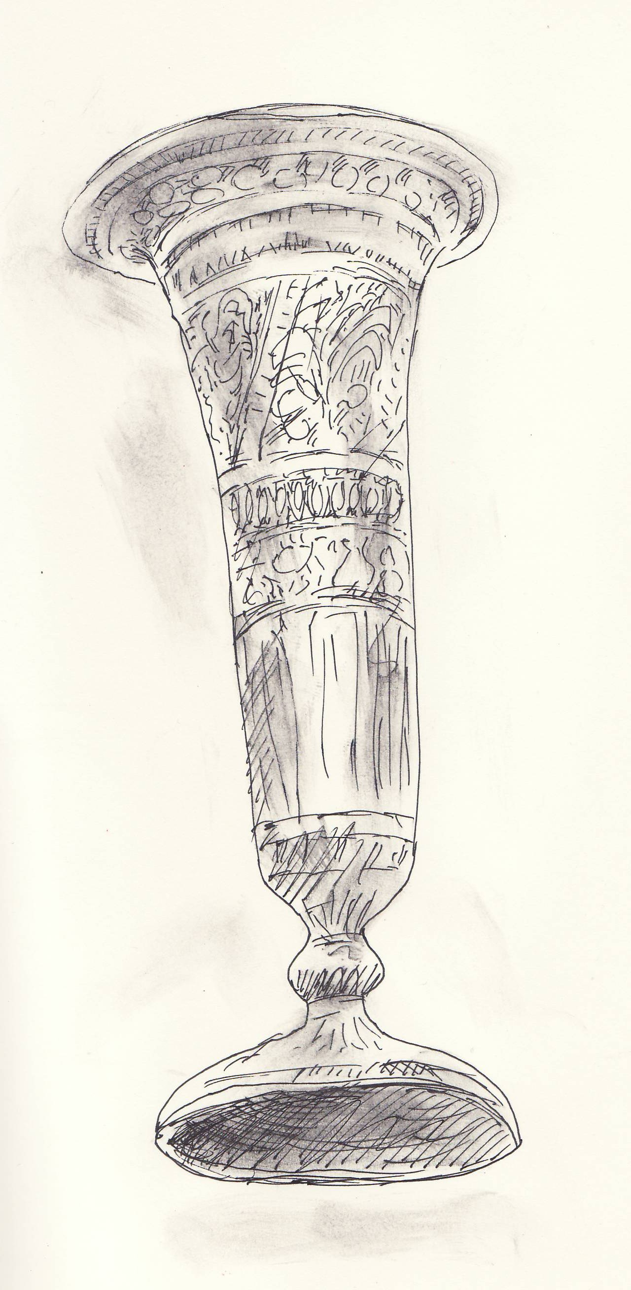 1280x2616 Daily Drawing Indian Tinker Brass Candlestick Graphic Art - Candlestick Drawing