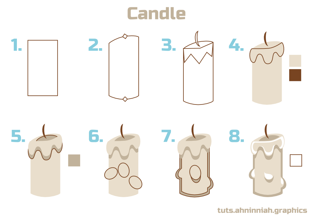 1000x700 Inkscape Tutorials How To Draw A Candle - Candlestick Drawing