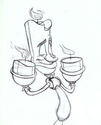 396x489 Disney Candlestick - Candlestick Drawing