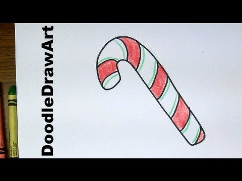 480x360 drawing how to draw cartoon candy canes! easy drawing lesson - Candy Cane Drawing
