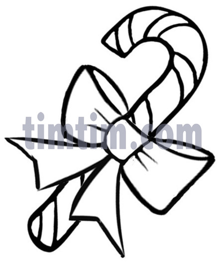 450x533 free drawing of a christmas candy cane bw from the category - Candy Cane Drawing