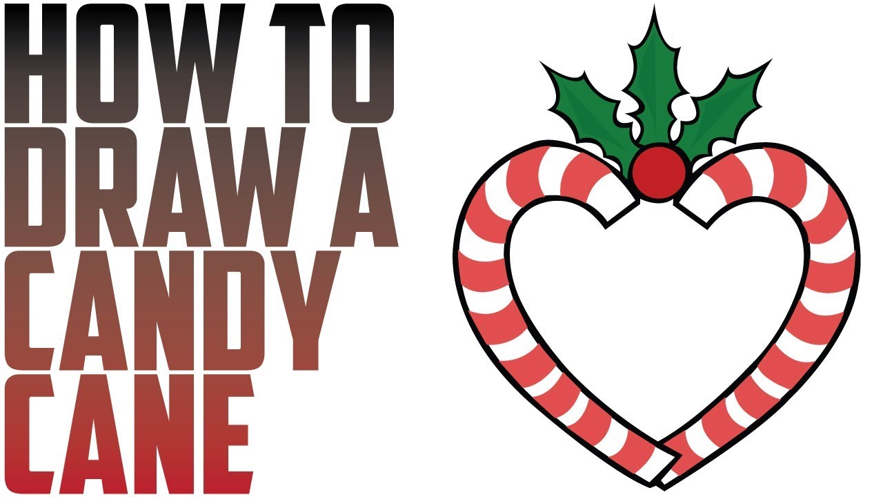 1280x720 how to draw a candy cane in illustrator - Candy Cane Drawing
