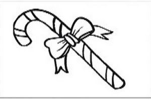 300x200 how to draw candy cane drawing step - Candy Cane Drawing