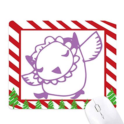 425x425 Cartoon Bird Simple Line Drawing Animal Mouse Pad - Candy Cane Line Drawing