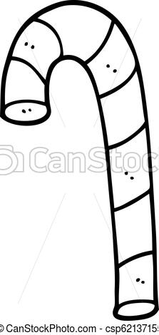 223x470 line drawing cartoon xmas candy cane - Candy Cane Line Drawing