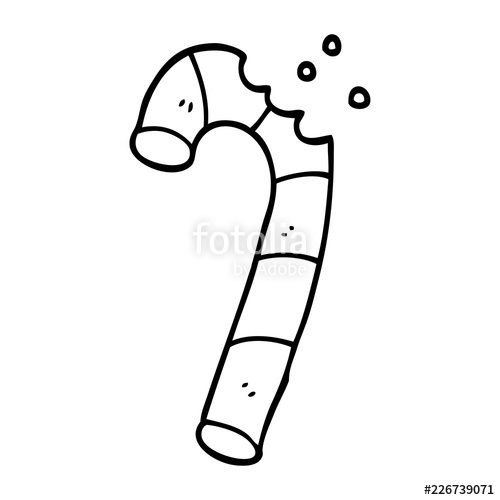 500x500 line drawing cartoon pink candy cane stock image and royalty free - Candy Cane Line Drawing