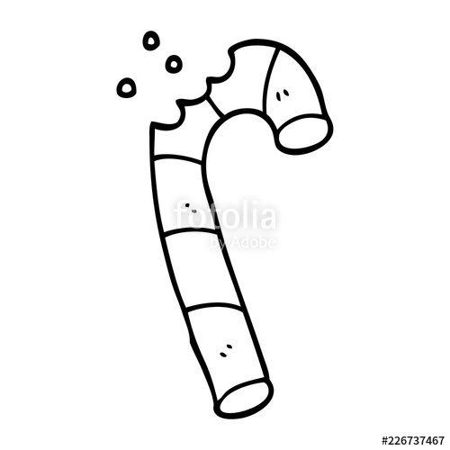 500x500 line drawing cartoon xmas candy cane stock image and royalty free - Candy Cane Line Drawing