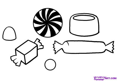497x345 How To Draw Candy, Step - Candy Drawing