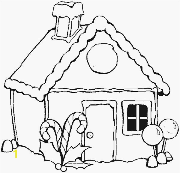 600x577 hansel and gretel candy house coloring - Candy House Drawing