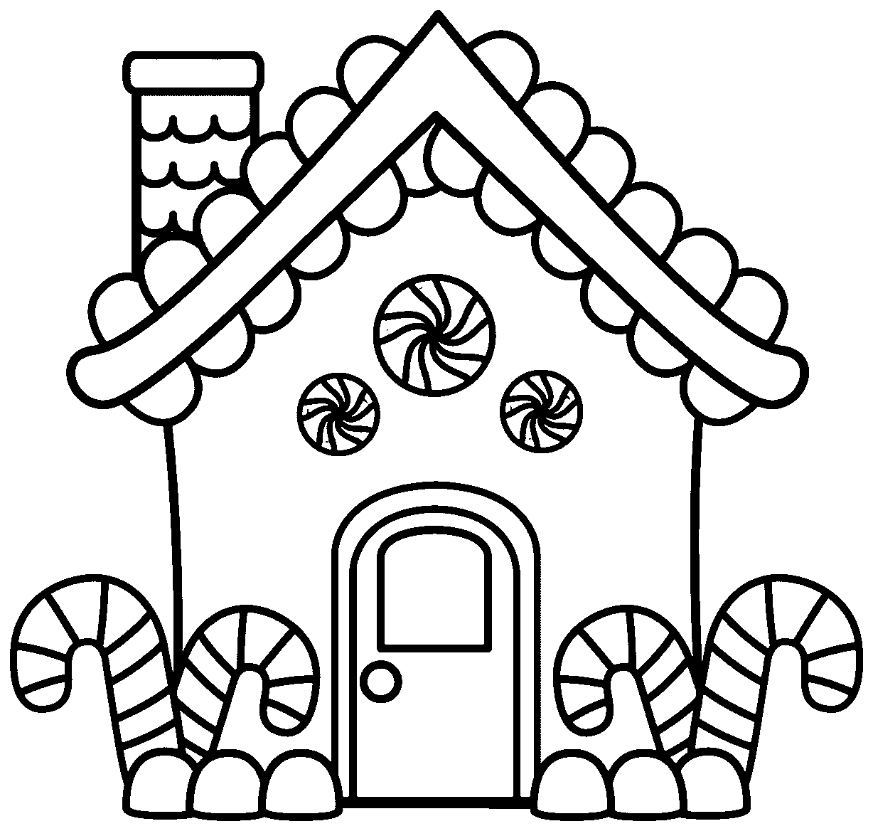 Candy House Coloring Coloring Pages