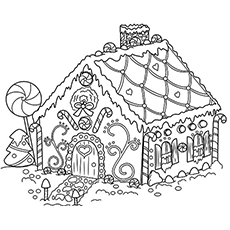 230x230 Top Free Printable House Coloring Pages Online - Candy House Drawing