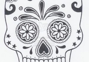 300x210 Sketches Of Sugar Skulls - Candy Skull Drawing