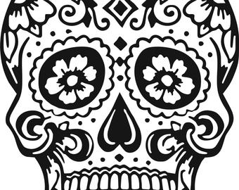 340x270 Sugar Skull Etsy - Candy Skull Drawing