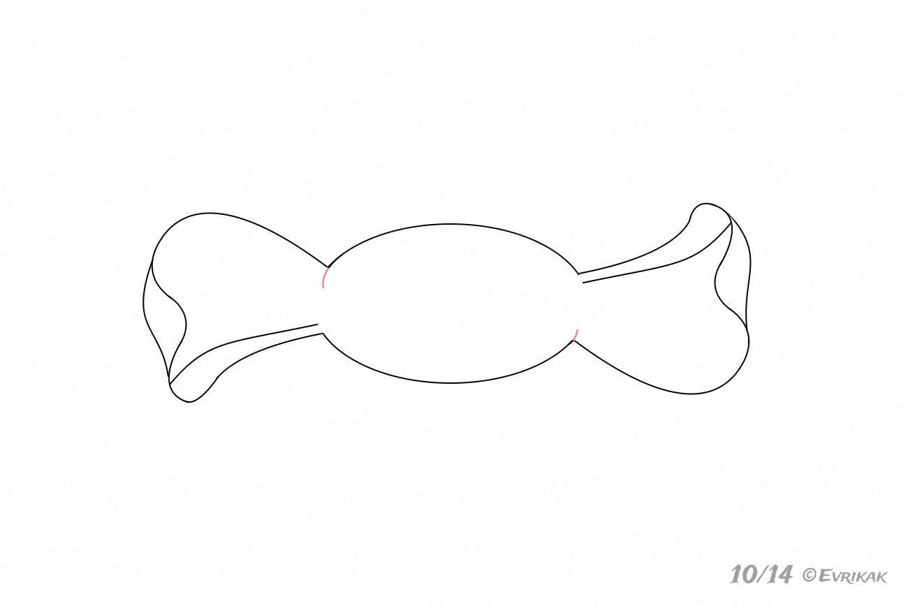 1300x867 How To Draw A Candy Step - Candy Wrapper Drawing