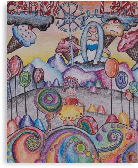 453x550 candyland canvas print - Candyland Drawing