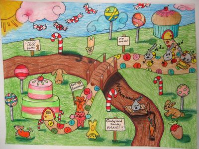 400x300 children's art contest - Candyland Drawing