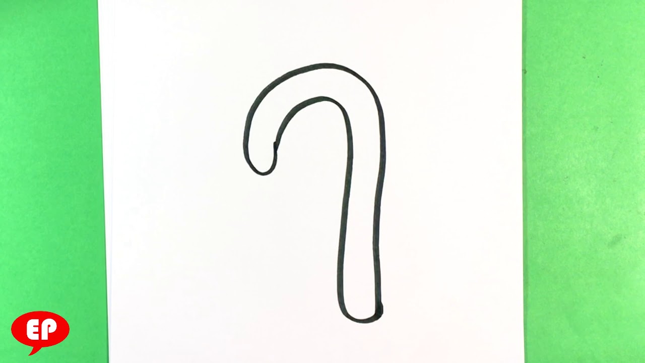 1280x720 how to draw a candy cane - Cane Drawings